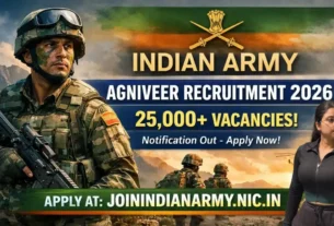 Indian Army Agniveer Recruitment 2026 for 25000 Posts