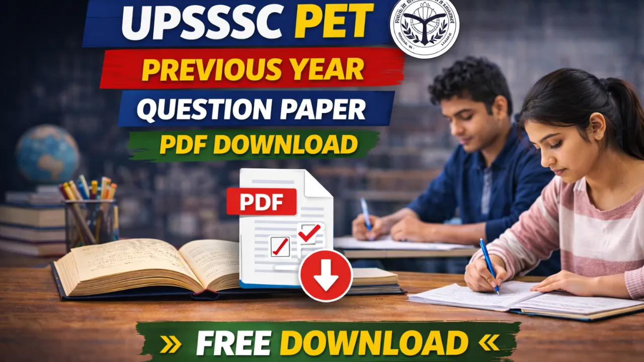UPSSSC PET Previous Year Question Paper PDF Download