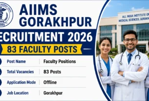 AIIMS Gorakhpur Recruitment 2026 for 83 Faculty Posts