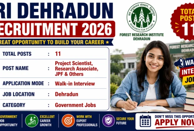 FRI Dehradun Recruitment 2026 for 11 Posts