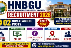 HNBGU Recruitment 2026 for 02 Non-Teaching Posts