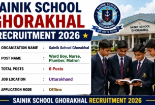 Sainik School Ghorakhal Recruitment 2026